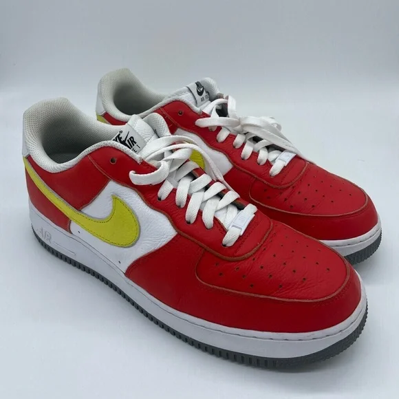 Nike Air Force 1 Low By You Red/white/yellow/grey DN4162-991 Men's Size 11.5 - Picture 4 of 6